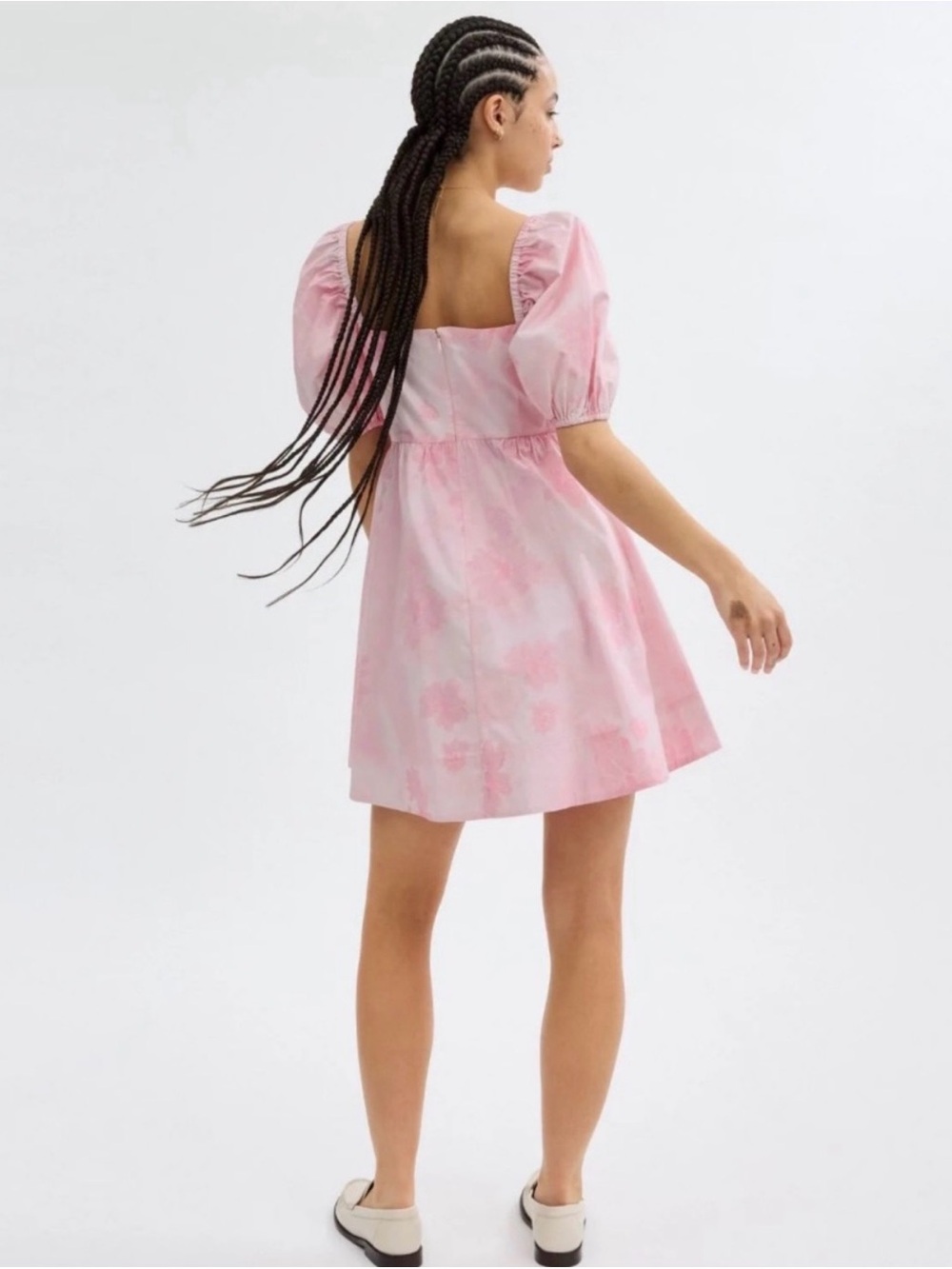 NWT Coach Puff Sleeve Floral Dress Pink Size 14 Cottagecore MSRP $395 - Picture 6 of 10